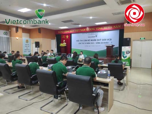 Toàn cảnh vòng sơ khảo Hội thi cán bộ ngân quỹ giỏi Vietcombank lần thứ 6 năm 2023 diễn ra tại Vietcombank Đà Nẵng